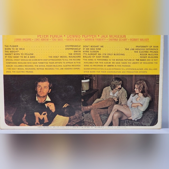 Easy Rider Soundtrack LP Vinyl Album Jimi Hendrix Peter Fonda Jack Nicholson ABC - Picture 12 of 14
